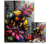 Puzzle in legno da 1000 pezzi "Api colorate" per adulti, ideale per gli innamorati, perfetto come regalo di Natale, Capodanno e San Valentino, 50x75CM/19,68x29,52 pollici.