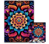 Puzzle in legno da 1000 pezzi "Blooming Mandalas", idea regalo per adolescenti e decorazioni per la casa, 50x75CM/19,68x29,52 pollici.