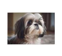Puzzle in legno da 1000 pezzi con cane WZYWHJ Shih Tzu stampato per adulti e bambini, perfetto per divertimento in famiglia, antistress