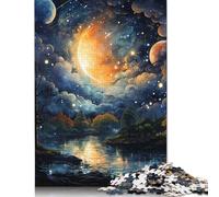 Puzzle in legno da 1000 pezzi con cielo notturno, per adulti e adolescenti, gioco educativo per adulti e adolescenti, 1000 pezzi (75x50 cm)