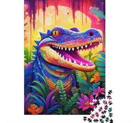 Puzzle in legno da 1000 pezzi con coccodrilli del Nilo, puzzle in legno per adulti e adolescenti dai 12 anni in su, regali di Natale, 1000 pezzi (75x50 cm)