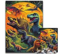 Puzzle in legno da 1000 pezzi con dinosauri della giungla, ideale come regalo per adolescenti, coppie e amici per compleanni e Natale, 50x75cm