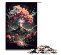 Puzzle in legno da 1000 pezzi con fiori di ciliegio in Giappone per adulti e bambini dai 14 anni in su per divertimento in famiglia 75x50 cm