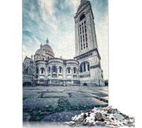 Puzzle in legno da 1000 pezzi con la Basilica del Sacro Cuore, idea regalo per adolescenti, per adulti e adolescenti dai 12 anni in su, 1000 pezzi (75x50 cm)