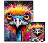Puzzle in legno da 1000 pezzi con motivo a graffiti raffigurante un carlino, per adulti, regalo perfetto per decorare la casa e divertirsi durante le vacanze, 50x75CM/19,68x29,52 pollici.