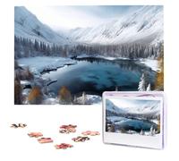 Puzzle in legno da 1000 pezzi con scene di neve sulle montagne invernali, puzzle con immagine personalizzata puzzle personalizzato per matrimoni per adulti