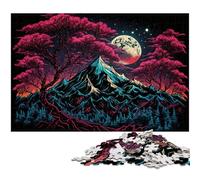 Puzzle in legno da 1000 pezzi del Monte Fuji per adulti, adolescenti e ragazzi, ideale come regalo di compleanno e di festa, 50x75CM/19,68x29,52 pollici.