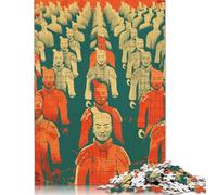 Puzzle in legno da 1000 pezzi dell'esercito di terracotta per adulti, adolescenti, ragazzi, uomini e donne, regalo 1000 pezzi (75x50 cm)