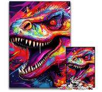 Puzzle in legno da 1000 pezzi "Dinosauri Art" per adulti, adolescenti e ragazzi, ideale come regalo di compleanno e di festa, 50x75CM/19,68x29,52 pollici.
