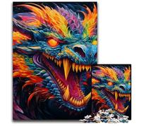 Puzzle in legno da 1000 pezzi "Dragon Art" colorato per adulti, adolescenti e ragazzi, ideale come regalo di compleanno e di festa, 50x75CM/19,68x29,52 pollici.