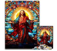 Puzzle in legno da 1000 pezzi "Gesù nel cielo", per adulti, adolescenti e ragazzi, ideale come regalo di compleanno e di festa, 50x75CM/19,68x29,52 pollici.