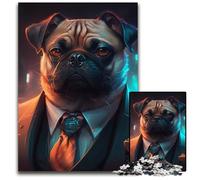 Puzzle in legno da 1000 pezzi per adulti, Boss Orso Polare, perfetto per il divertimento in famiglia a Natale, Ringraziamento, Compleanni e Pasqua, 50x75CM/19,68x29,52 pollici