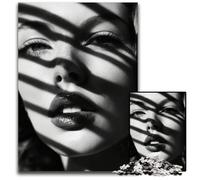 Puzzle in legno da 1000 pezzi per adulti con volto di donna nell'ombra perfetti per adolescenti e decorazioni per la casa 1000 pezzi (38x26 cm)