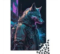 Puzzle in legno da 1000 pezzi per adulti, lupo umano, 1 quadrato, puzzle per bambini, giochi per famiglie, regali di Natale, 1000 pezzi (75x50 cm)