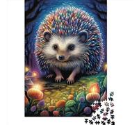 Puzzle in legno da 1000 pezzi per adulti, puzzle artistico con animali e ricci, per bambini, giochi per famiglie, regali di Natale, 1000 pezzi (75x50 cm)