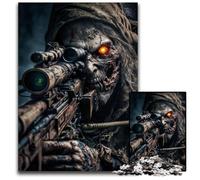 Puzzle in legno da 1000 pezzi per adulti,raffigurante un soldato zombi dell'esercito morto,gioco creativo per famiglie e decorazioni per la casa,perfetto regalo di Natale per adolescenti,50x75CM