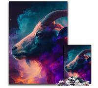 Puzzle in legno da 1000 pezzi per adulti, raffigurante una capra, perfetto per il divertimento in famiglia a Natale, Ringraziamento, compleanni e Pasqua, 50x75CM/19,68x29,52 pollici.