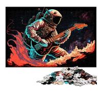 Puzzle in legno da 1000 pezzi per adulti, tema: esplorazione astronauta, rompicapo stimolante per adolescenti, divertente serata di giochi in famiglia, 50x75CM/19,68x29,52 pollici.