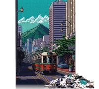 Puzzle in legno da 1000 pezzi per adulti Wellington Pixel Art Puzzle quadrato per bambini Giochi per famiglie Regali di Natale 1000 pezzi (75x50 cm)