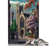 Puzzle in legno da 1000 pezzi per adulti Windsor Pixel Art Puzzle quadrato per bambini Giochi per famiglie Regali di Natale 38x26 cm/1000 pezzi