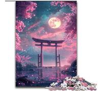 Puzzle in legno da 1000 pezzi raffigurante il cancello giapponese di Torii, dimensioni 50x75cm, per adolescenti, per serate di giochi in famiglia, idea regalo stimolante per la mente.