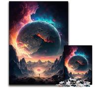 Puzzle in legno da 1000 pezzi "Vetta di montagna mistica", sfida per la mente, regalo perfetto per adolescenti e decorazioni per la casa, 50x75CM/19,68x29,52 pollici.