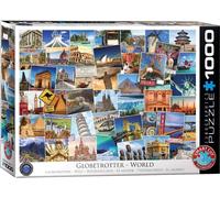 Puzzle In Legno Da 1000 Pezzi World Globetrotter