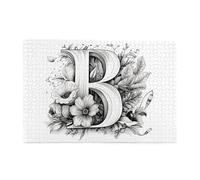 Puzzle in legno da 1000 pezzi WZYWHJ Artistic Lettera B stampata per adulti e bambini, perfetto per divertimento in famiglia, antistress