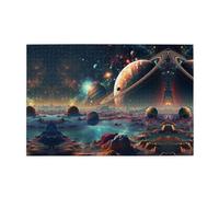 Puzzle in legno da 1000 pezzi WZYWHJ stelle e pianeti stampati per adulti e bambini, perfetto per divertimento in famiglia, antistress