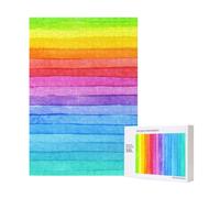 Puzzle in legno da 300 pezzi con colori vivaci e pittura ad acquerello, per il divertimento di tutta la famiglia.