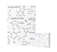 Puzzle in legno da 300 pezzi con formula chimica disegnata a mano per il divertimento di tutta la famiglia.
