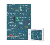 Puzzle in legno da 300 pezzi con formula matematica stampata per il divertimento di tutta la famiglia.