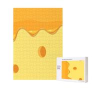 Puzzle in legno da 300 pezzi con motivo di pasta e formaggio, per il divertimento di tutta la famiglia.