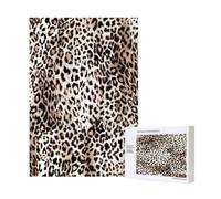 Puzzle in legno da 300 pezzi con motivo leopardato per il divertimento di tutta la famiglia.