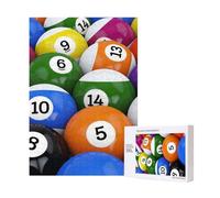Puzzle in legno da 300 pezzi con palla da biliardo per il divertimento di tutta la famiglia