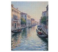 Puzzle in legno da 35/70/120/200/300/500/1000 pezzi per adulti - Puzzle verticale artistico del canale di Venezia - Legno di pioppo di alta qualità con partizione per lettere - Decorazione murale fai