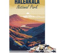 Puzzle in legno da 500 pezzi con poster del Parco Nazionale di Haleakala per adulti e adolescenti, gioco per famiglie, 500 pezzi (52x38 cm)