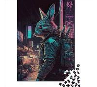 Puzzle in legno da 500 pezzi "Coniglio Umano2" per adulti, gioco educativo per bambini, come regalo di Natale, 500 pezzi (52x38 cm)