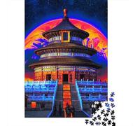 Puzzle in legno da 500 pezzi per adulti, puzzle con paesaggio onirico per bambini, giochi per famiglie, regali di Natale, 500 pezzi (52x38 cm)