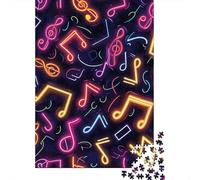 Puzzle in legno da 500 pezzi, puzzle con note musicali, attività per famiglie, regali di Natale, 500 pezzi (52x38 cm)