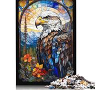 Puzzle in legno da 500 pezzi "The Eagle Stained Glass Pa" per adulti e dai 18 anni in su, gioco educativo, 500 pezzi (52x38 cm)