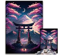 Puzzle in legno del cancello Torii giapponese da 1000 pezzi per adulti, perfetti per riunioni di famiglia, compleanni, feste, 50x75CM/19,68x29,52 pollici.