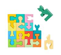 Puzzle in Legno Di Abbinamento Delle Forme Geometriche
