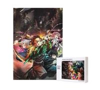 Puzzle in legno di anime giapponesi Tanjirou, Nezuko e nove Hashira per adulti, materiale pioppo, 300 pezzi