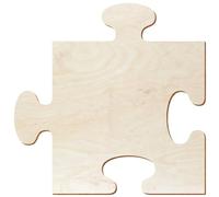 Puzzle in legno di betulla naturale, laccato su entrambi i lati, 3-50 cm, in compensato di betulla da 3 mm, disponibile singolarmente o in set, dimensioni: 22 cm, confezione da 10 pezzi