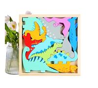 Puzzle In Legno Di Dinosauri Giocattolo Per L'Educazione E L'Apprendimento