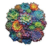 Puzzle in legno di fiori, puzzle di fiori di fioritura in legno, puzzle di arte vegetale colorato, opere d'arte squisite, dimensioni maggiori per i giochi familiari