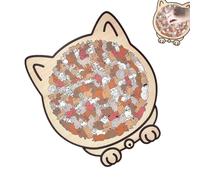 Puzzle in legno di gatto - 135 pezzi artistici di assemblaggio preciso, design intricato di animali, set mentale decorazione creativa per la casa scaffale famiglia amici bambini adulti