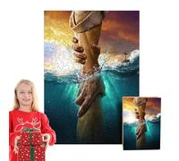 Puzzle In Legno Di Gesù - Puzzle In Legnoo Di Gesù, Puzzlee In Legno Con La Mano Tesa Di Gesùu, Gioco Cerebrale Avvincente, Decorazione Murale Di Arte Religiosa | Puzzlee Cristiani Per Attività Famili