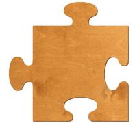 Puzzle in legno di pero verniciato su entrambi i lati, 3-50 cm, in compensato di betulla da 3 mm, disponibile singolarmente o in set, dimensioni: 21 cm, confezione include: 1 pezzo